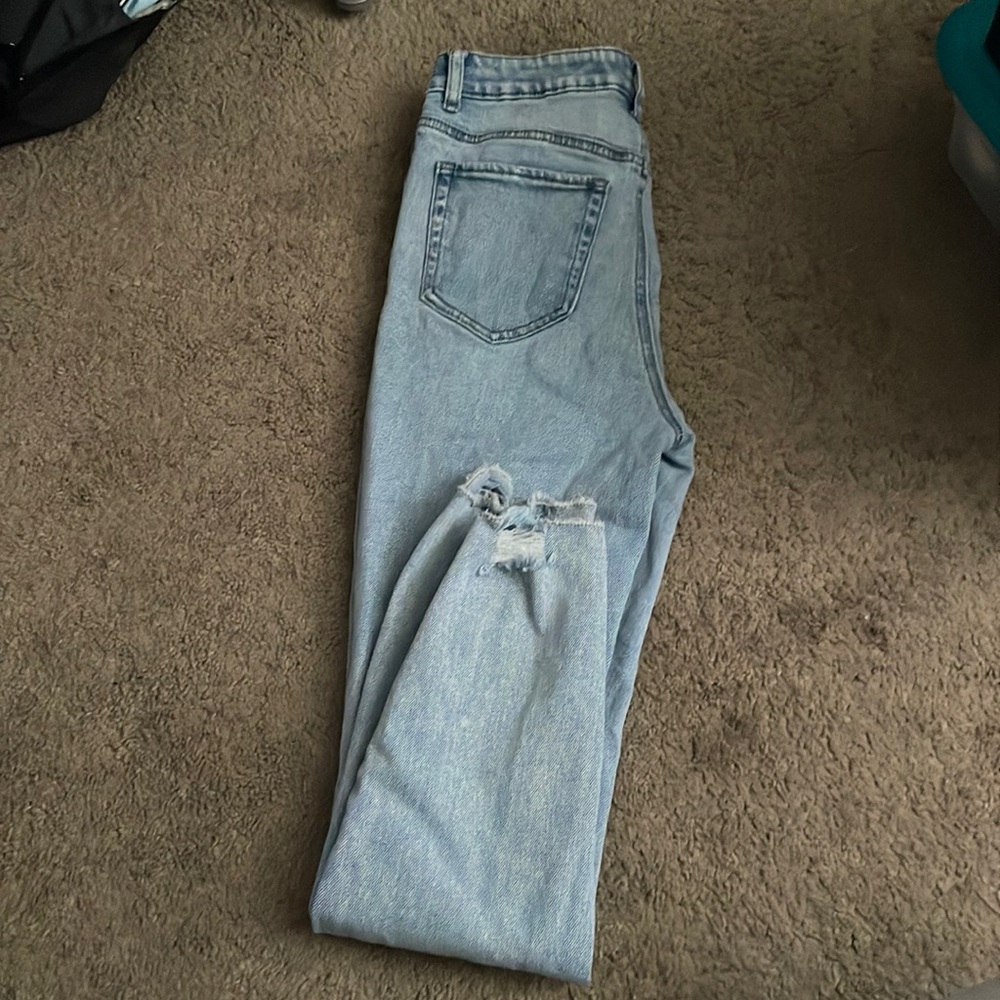 Light wash ripped jeans